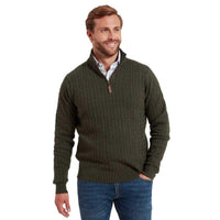Schoffel Calton Cotton Cashmere Cable 1/4 Zip Jumper