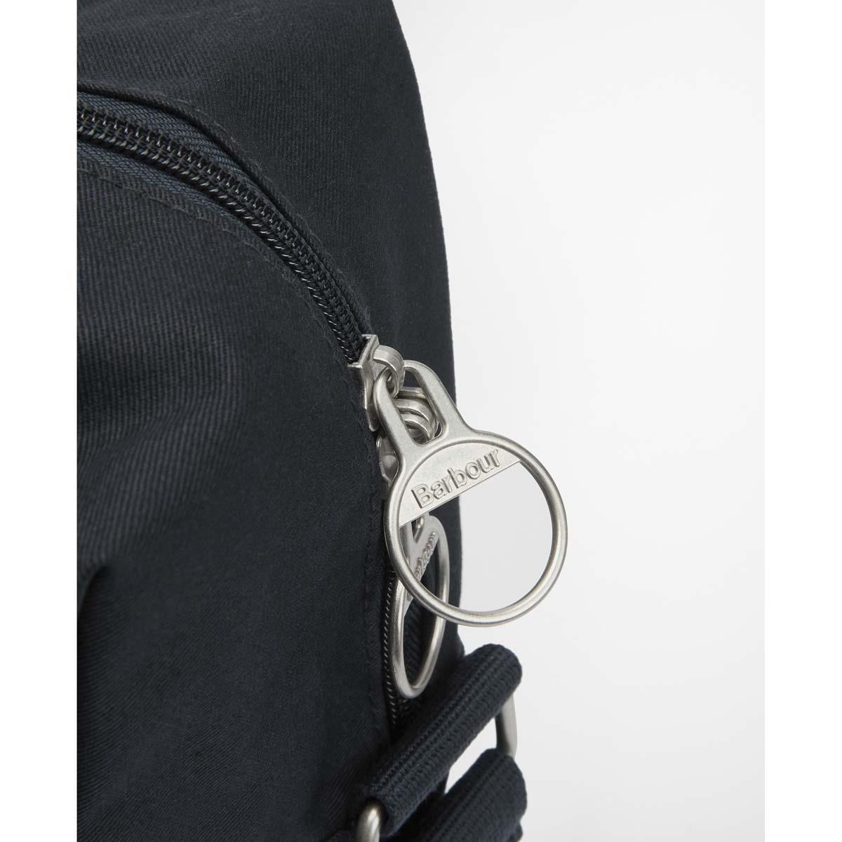 Navy Barbour Cascade Flight Bag Zip Pull