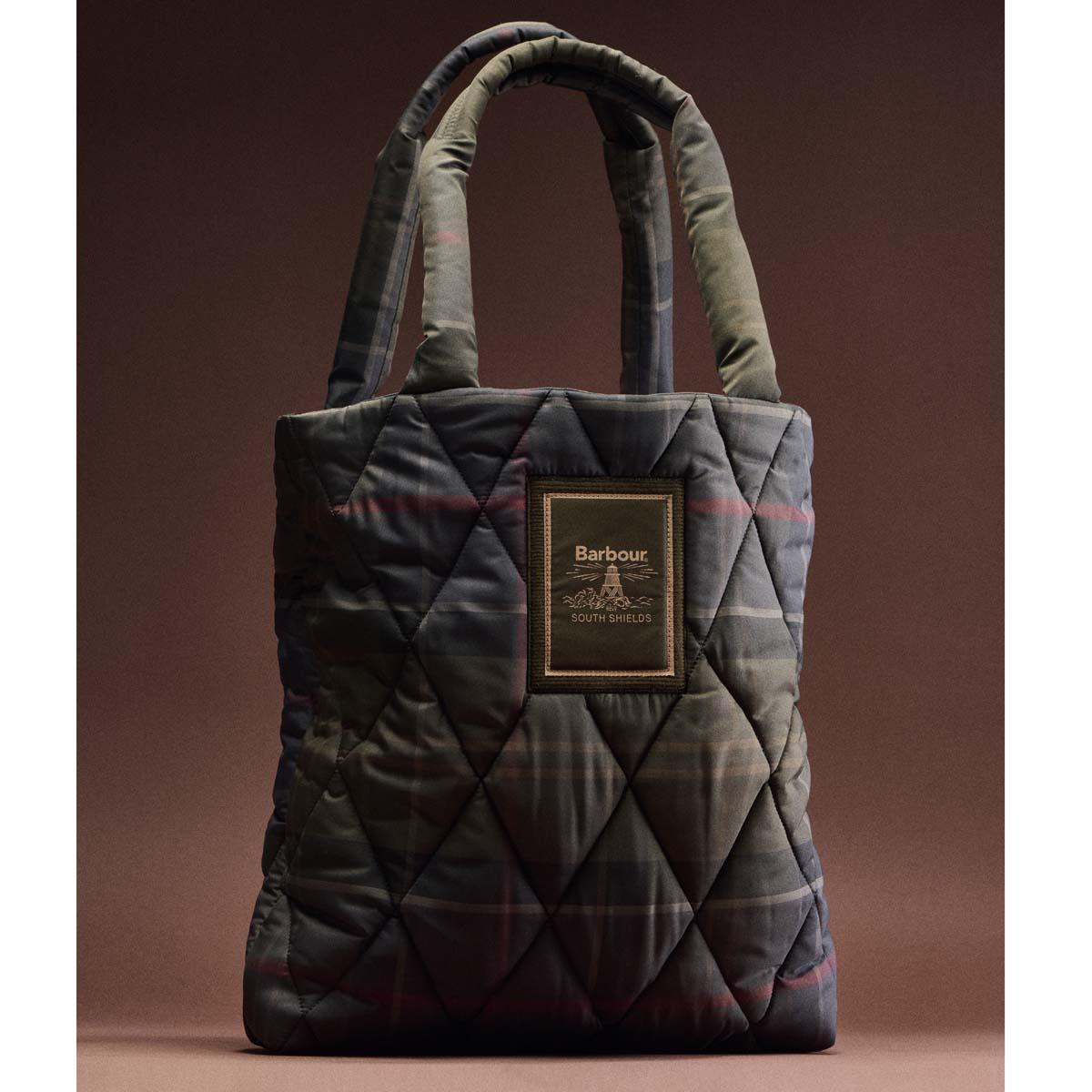 Barbour Womens Tartan Arlene Quilted Tote Bag