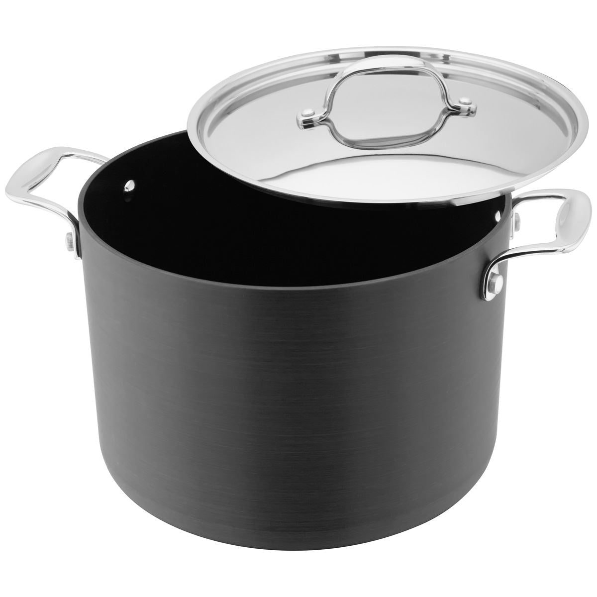 Stellar Hard Anodised Non-Stick Stockpot Open