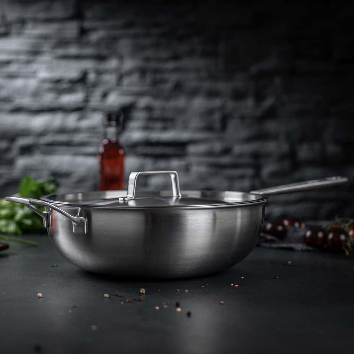 Kuhn Rikon Culinary Fiveply Wok With Lid and Helper LS4
