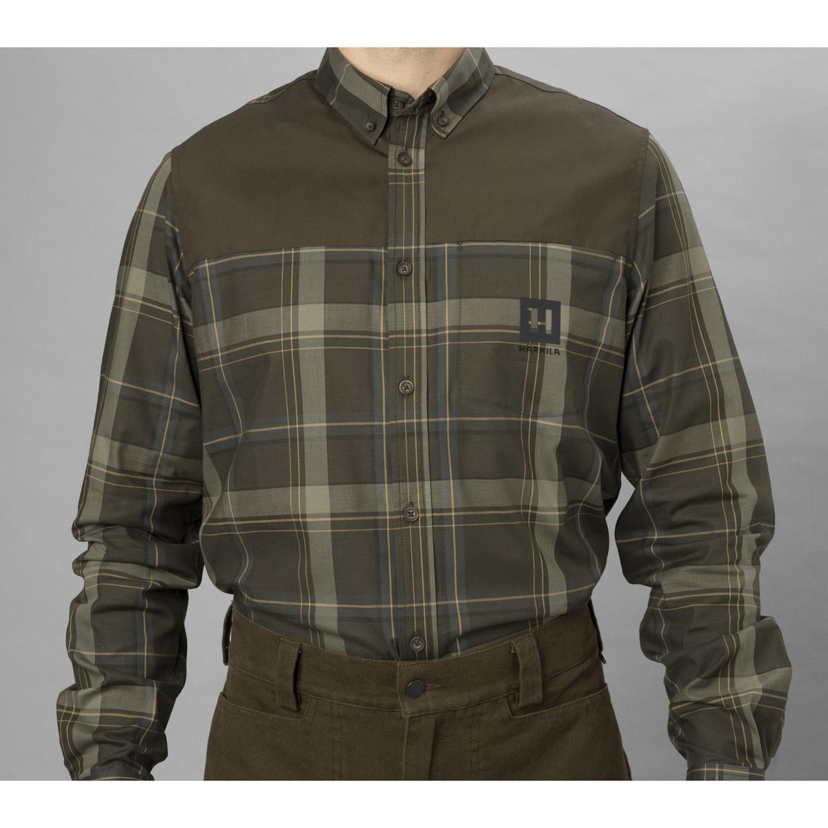Willow Green Harkila Mens Anker Shirt On Model
