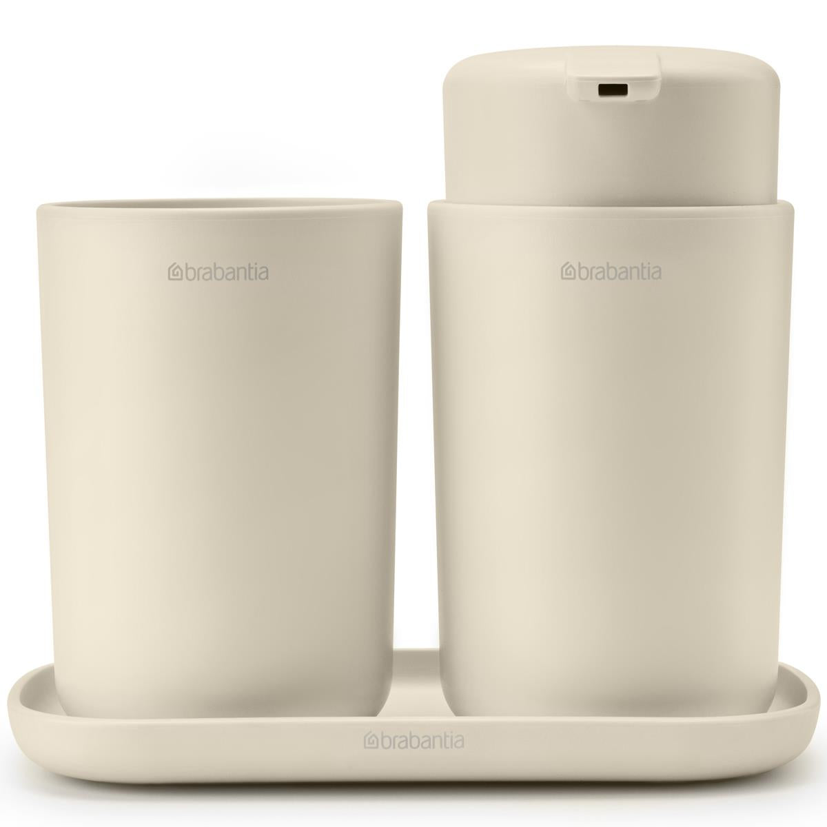 Soft Beige Brabantia Bathroom Accessory Set Of 3