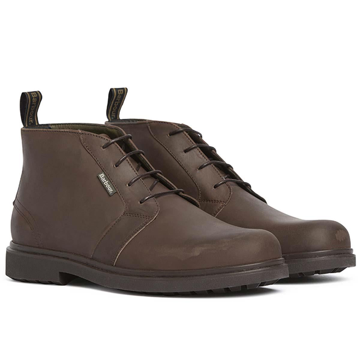 Dark Brown Barbour Mens Meays Chukka Boot