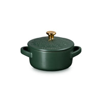Le Creuset Stoneware Petite Round Casserole 250ml Gold Knob Christmas Relief