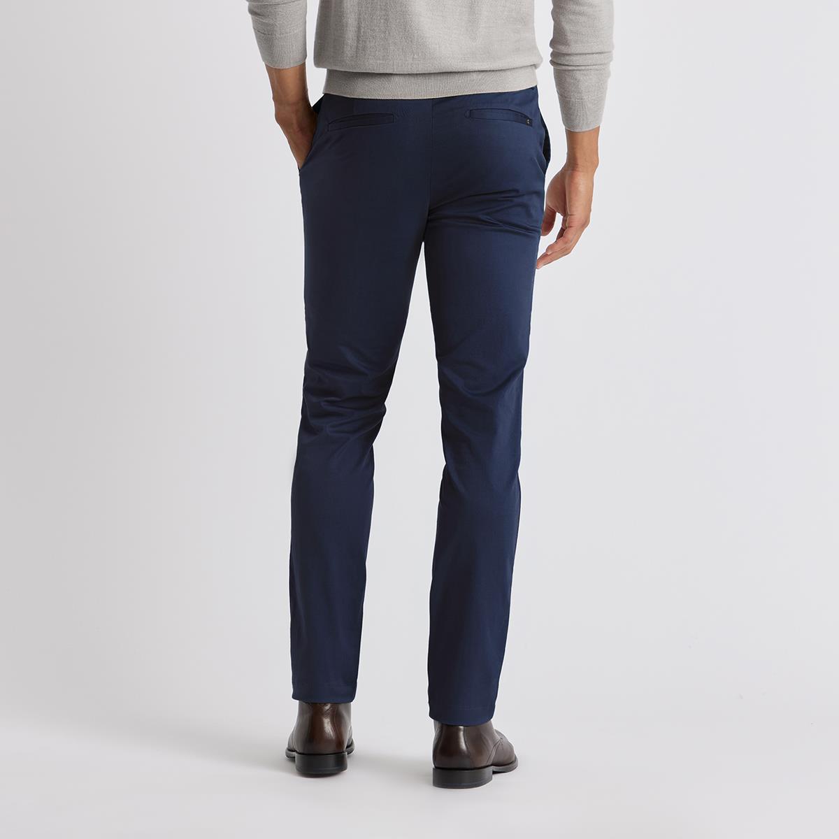 Dark Navy Spoke Mens Sharps Chino Back