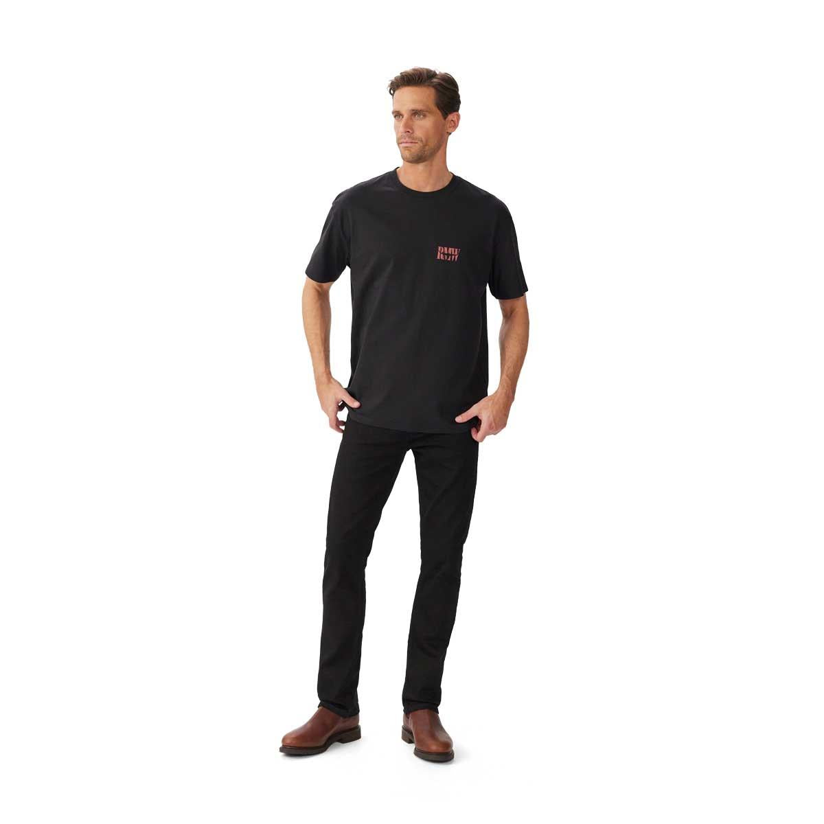 Black R.M. Williams Mens Branded T-Shirt model