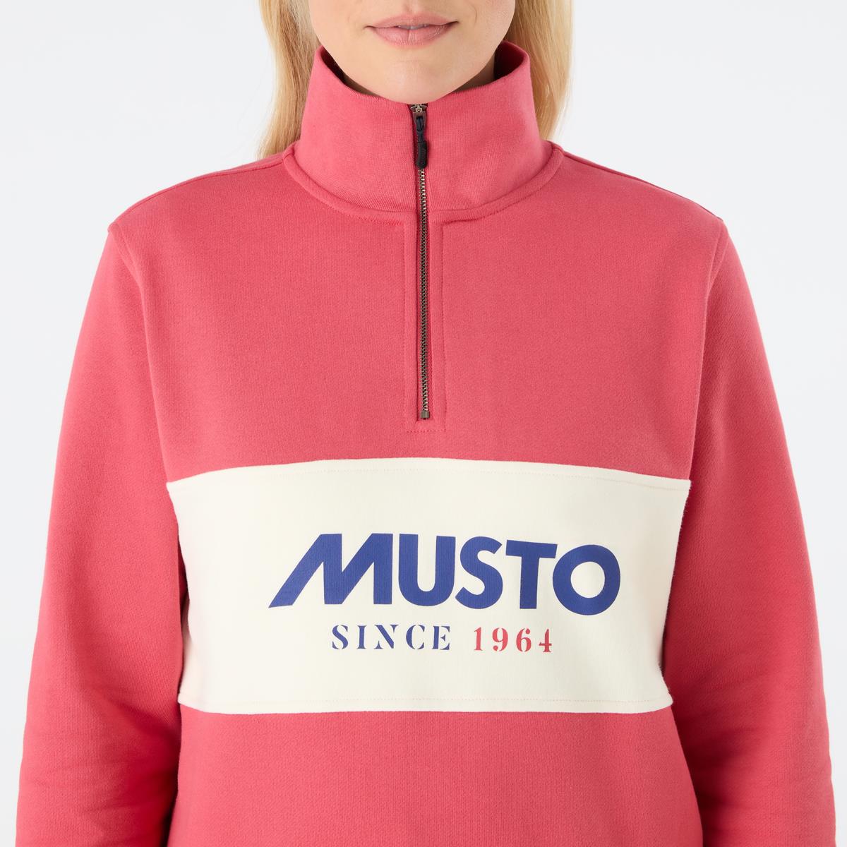 Musto Womens Classic Musto Half Zip Sweat Raspberry