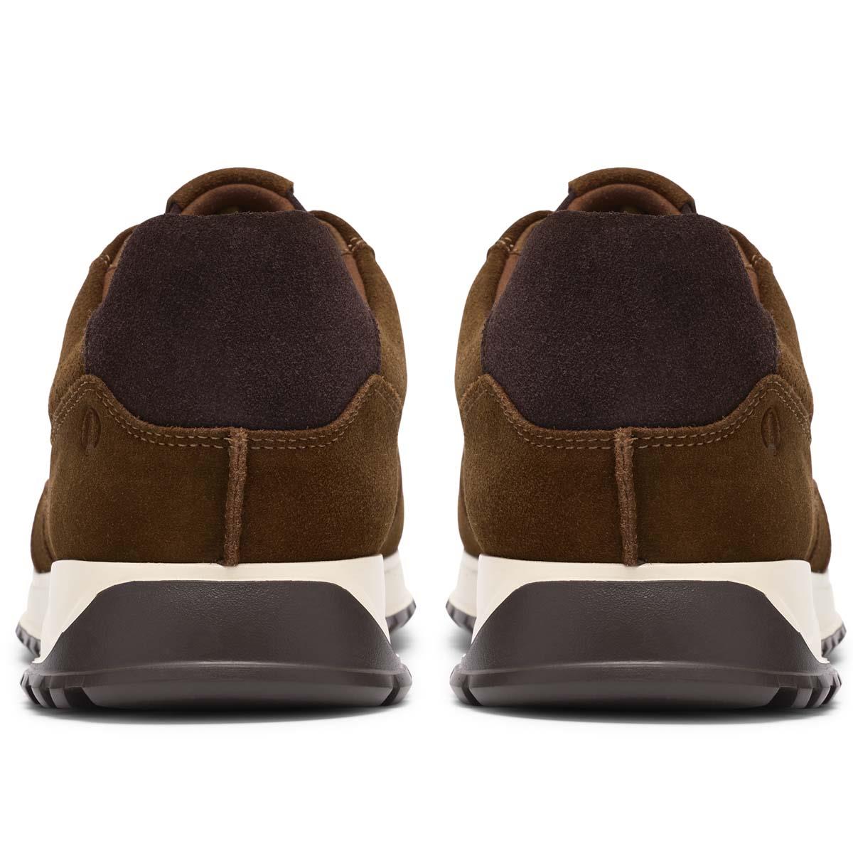 Cola Suede Clarks Mens Radwell Tie Trainers Heel