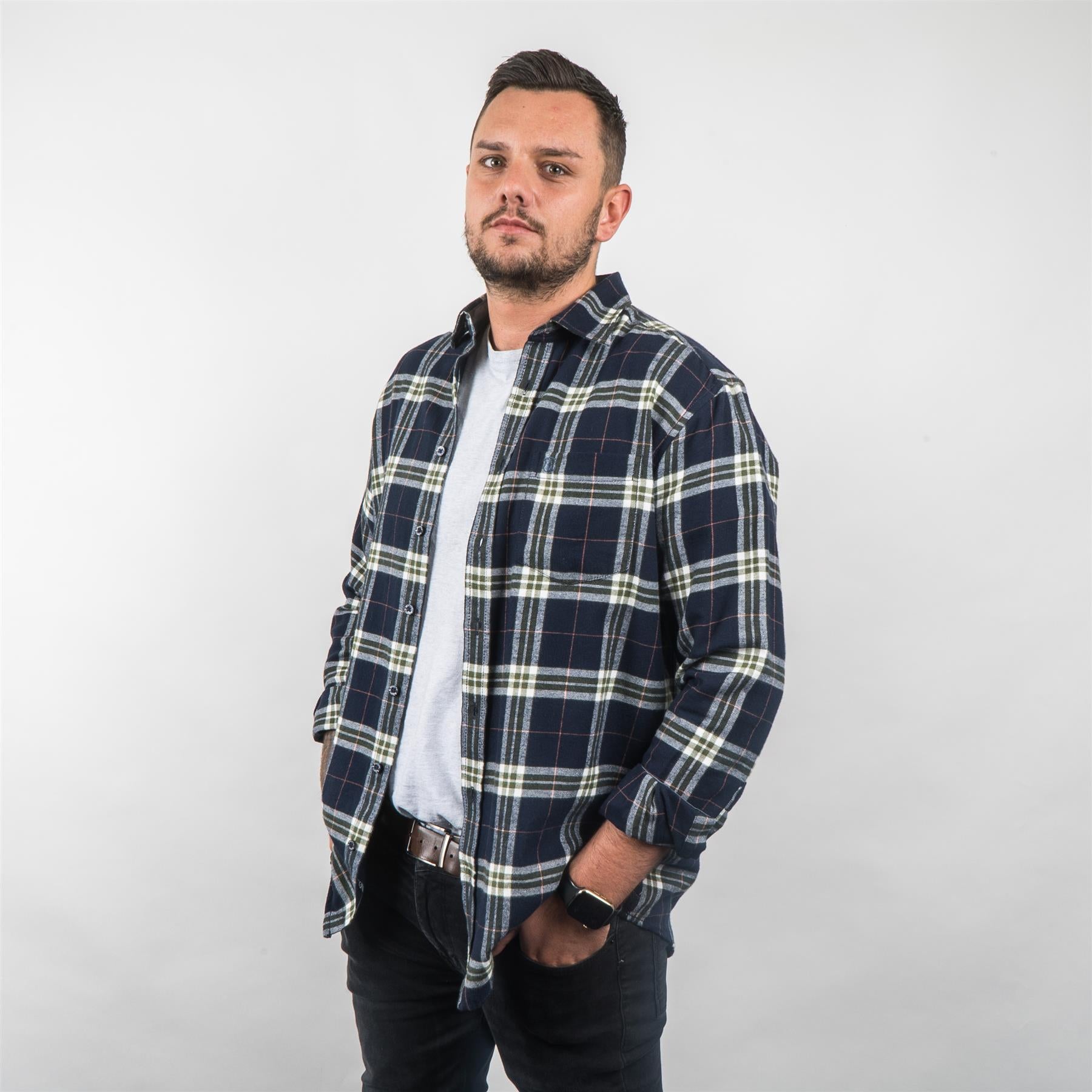 Albert and Maurice Mens Nunnington Flannel Check Shirt