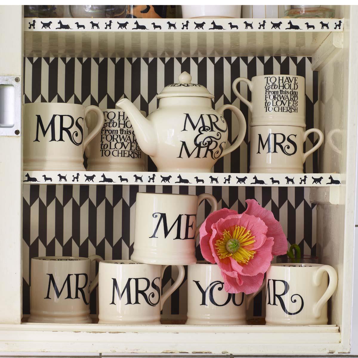 Emma Bridgewater Black Toast Mr & Mrs Mug Set