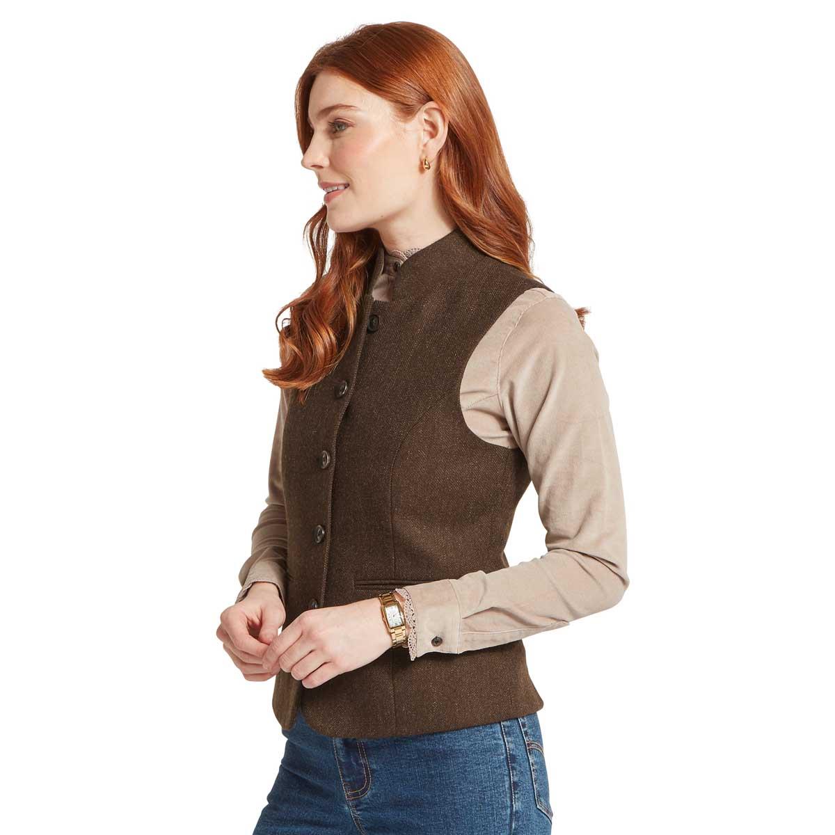Schoffel Womens Millport Tweed Nehru Waistcoat
