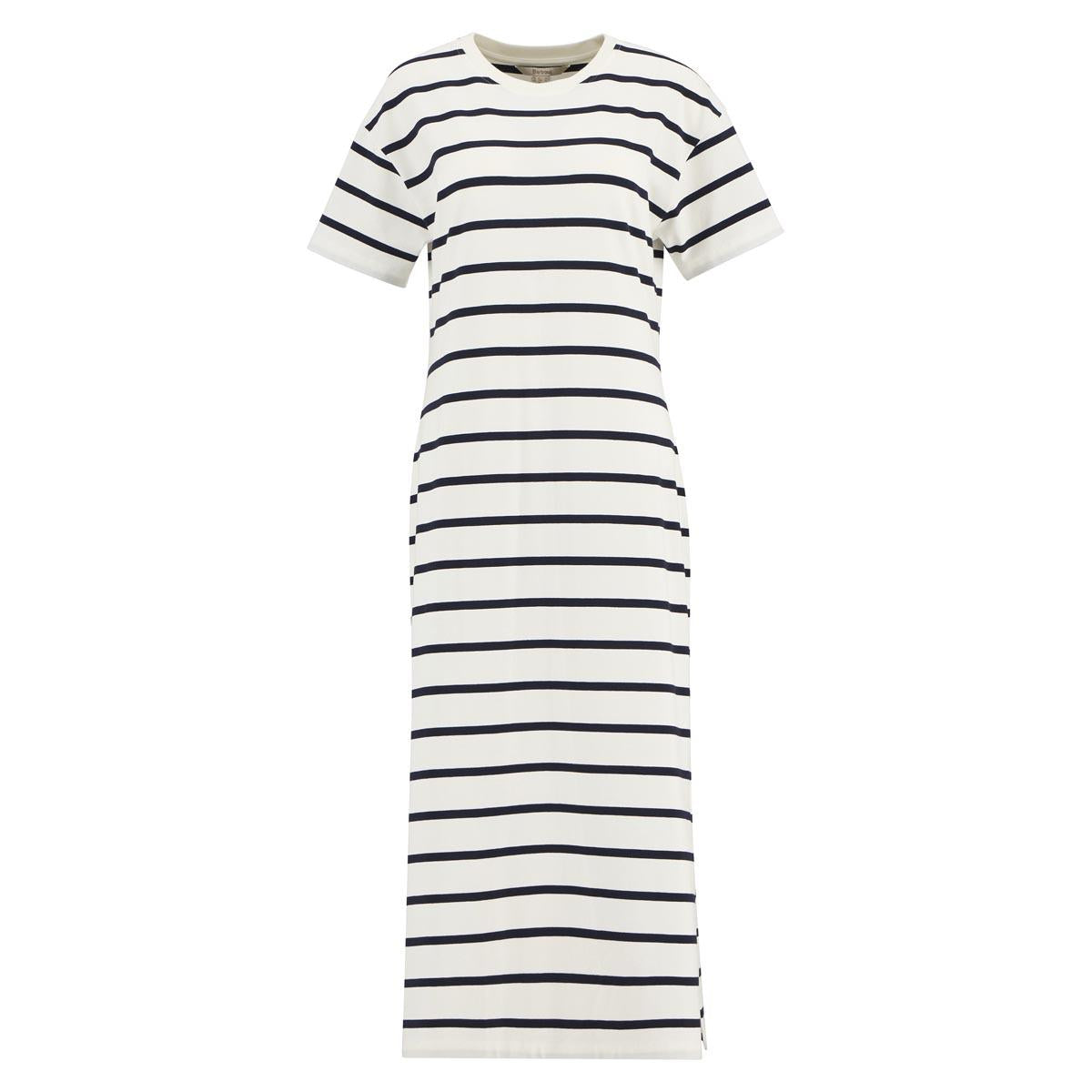 Cloud/Navy Stripe Barbour Womens Selena Midi Dress