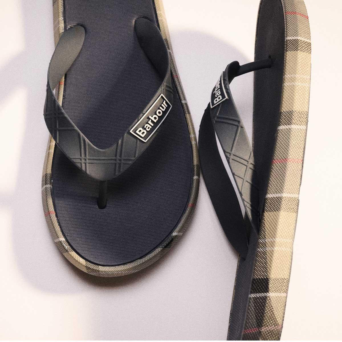 Navy Barbour Mens Oakdale Sandal