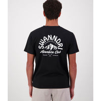 Black/White Swanndri Mens Mountain Printed T-Shirt Back