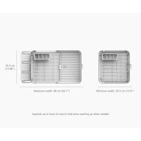 Joseph Joseph Extend Steel Plus Expandable Dish Drainer With Wine Glass Rack Dimensions