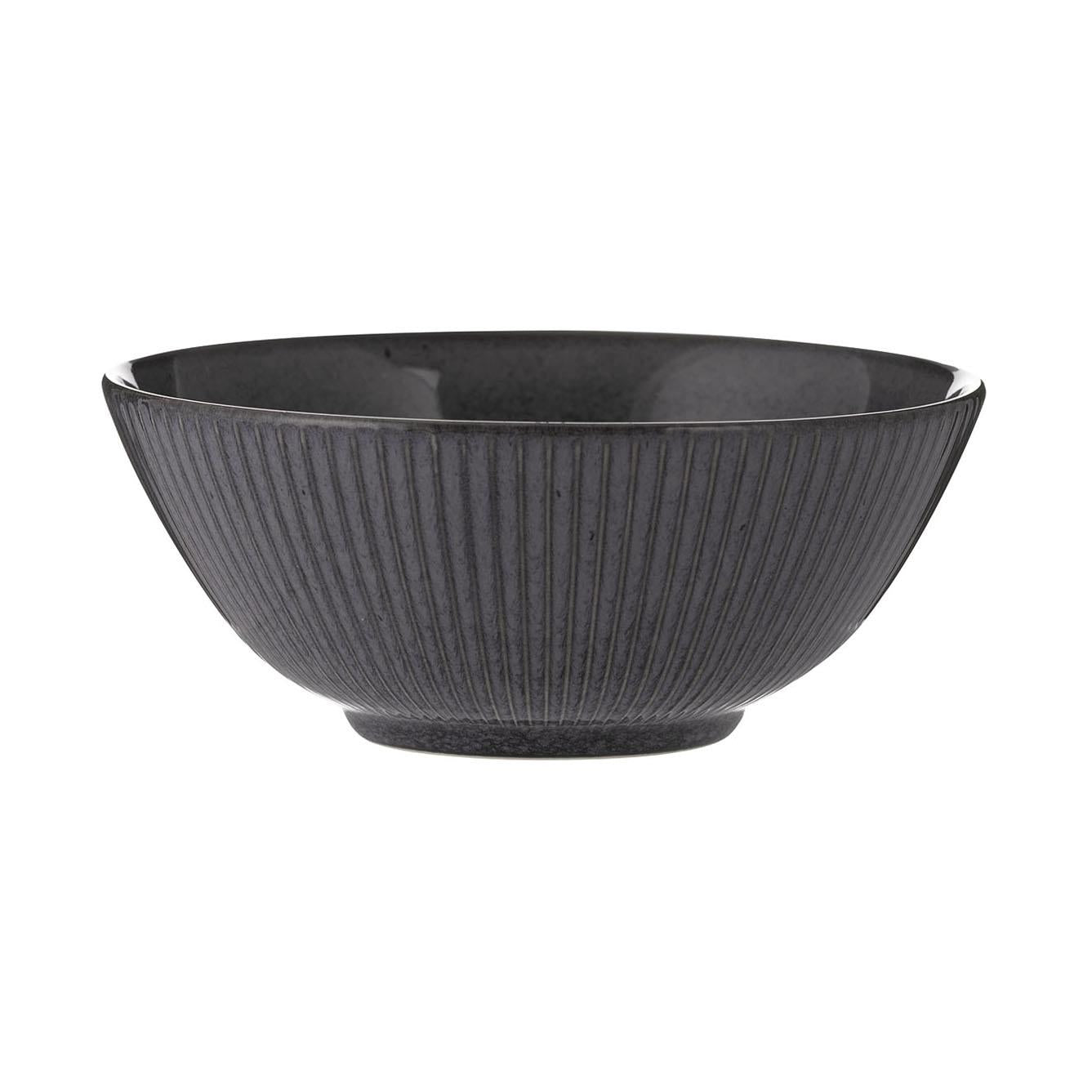 Black Mason Cash Reactive Linear Cereal Bowl