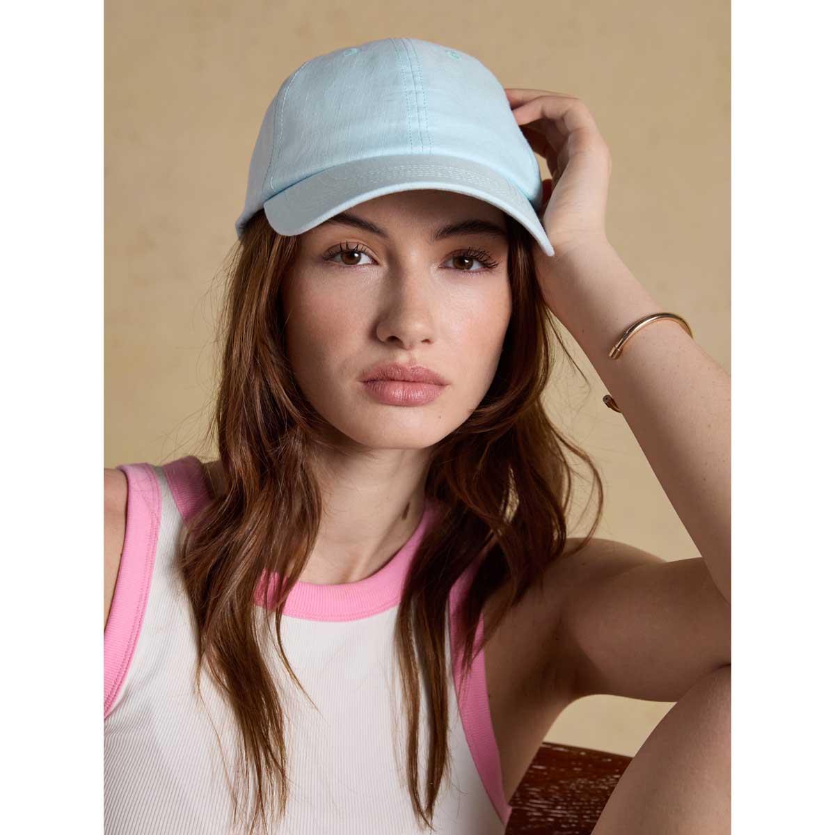 Blue Joules Womens Daley Linen Baseball Cap Lifestyle