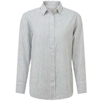 Blue Stripe Schoffel Womens Salthouse Linen Shirt