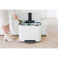 White Brabantia Bo Pedal Bin 11 + 23 Litre Lifestyle