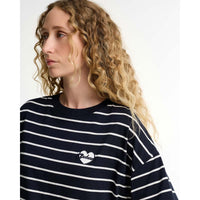 Dark Navy/Cloud Barbour Womens Ambleside Striped Top Chest