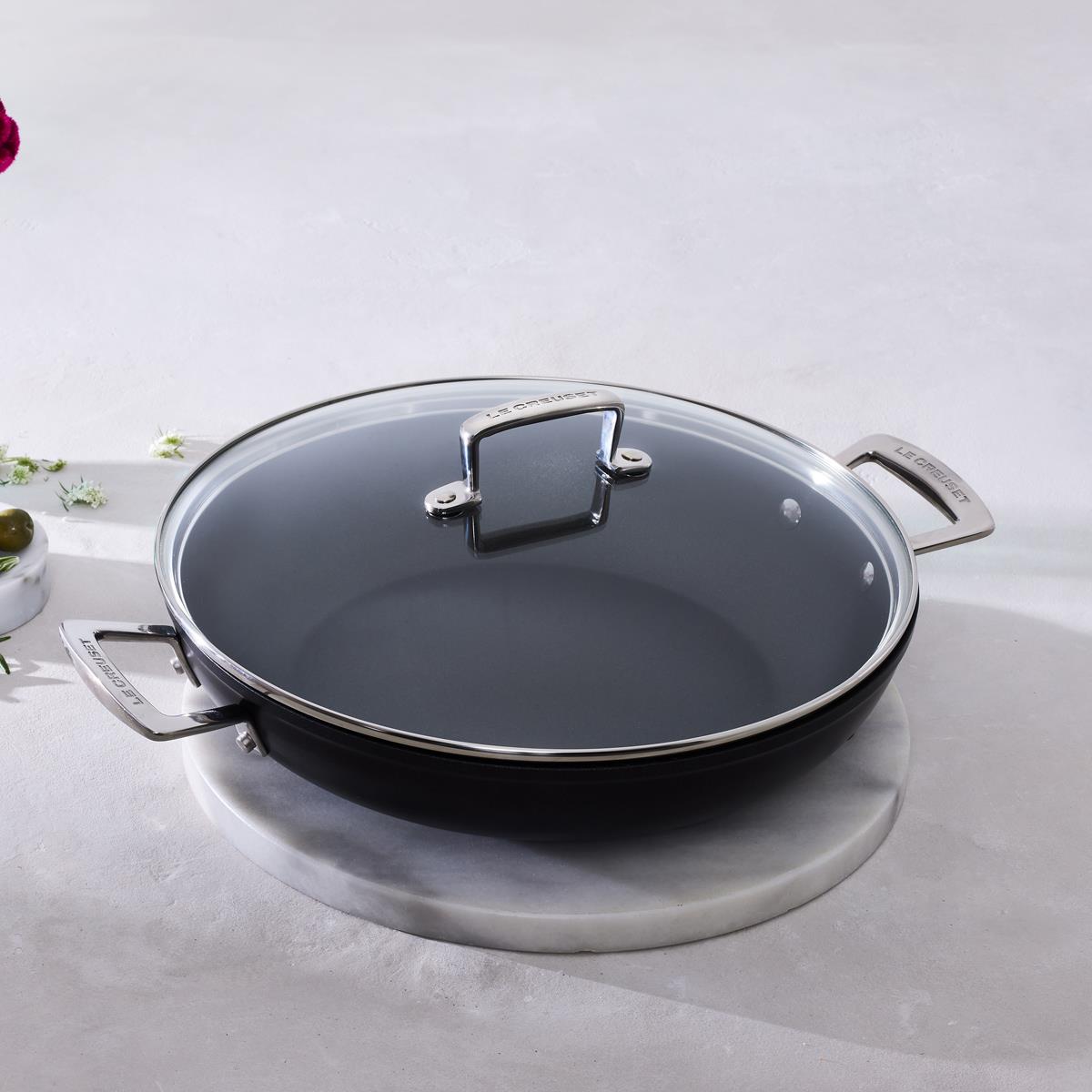 Le Creuset Toughened Non-Stick Shallow Casserole With Glass Lid