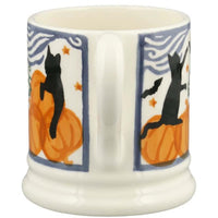 Emma Bridgewater Halloween Spooky Cats and Pumpkins Half Pint Mug Handle