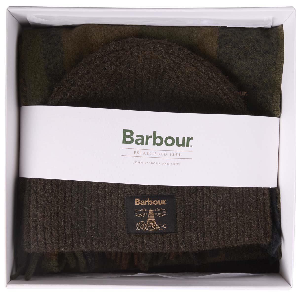 Barbour Mens Westerdale Beanie & Scarf Gift Set