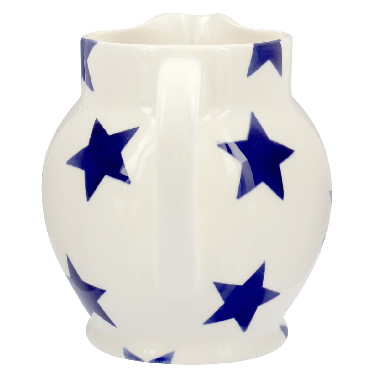 Emma Bridgewater Blue Star Half Pint Jug Handle to the front
