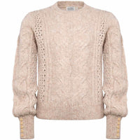 Taupe Holland Cooper Womens Kelly Crew Neck Knit Jumper