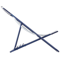 Indigo Lafuma Maxi Transat Airlon Folding Stripe Deck Chair Side View