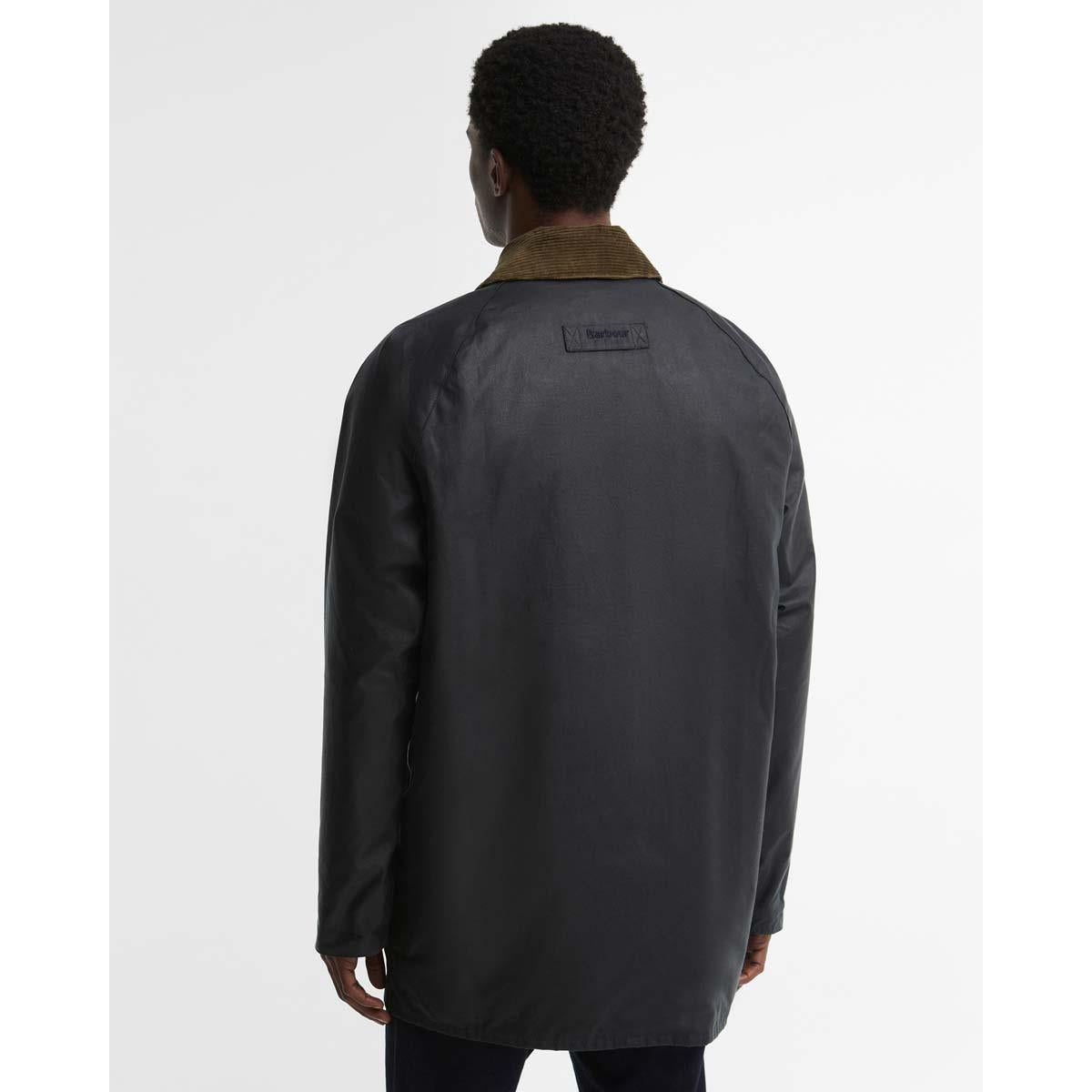NAVY Barbour Mens Icons Beaufort Wax Jacket BACK