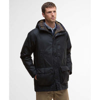 Olive Barbour Mens Bedale Wax Parka Front
