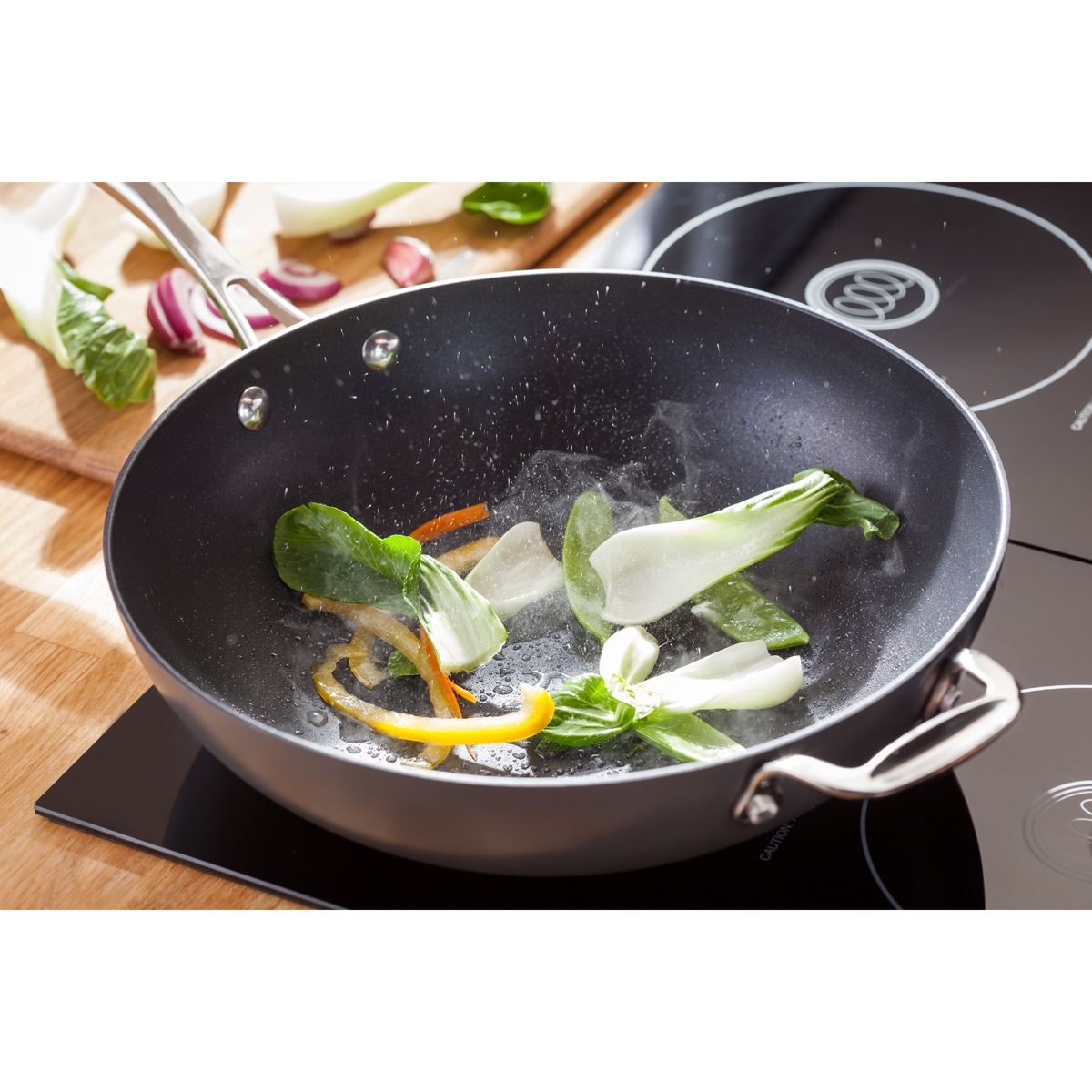 Stellar Hard Anodised Non-Stick Wok