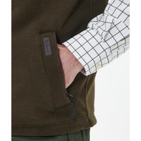 Olive Barbour Mens Active Fleece Gilet Pocket