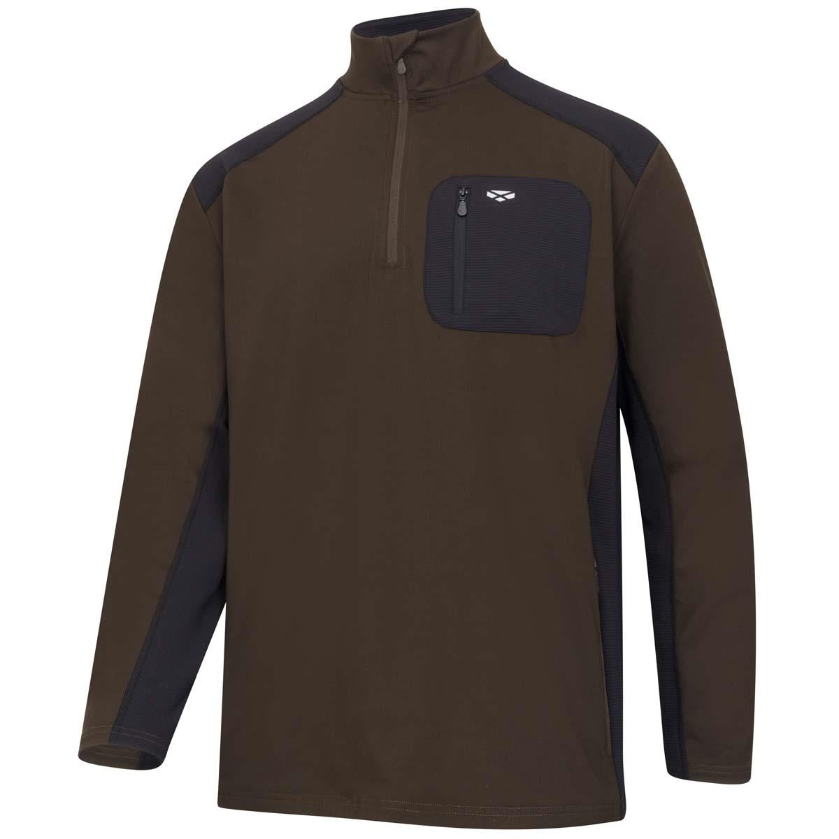 Green/Black Hoggs Of Fife Mens Barra Active 1/4 Zip Top