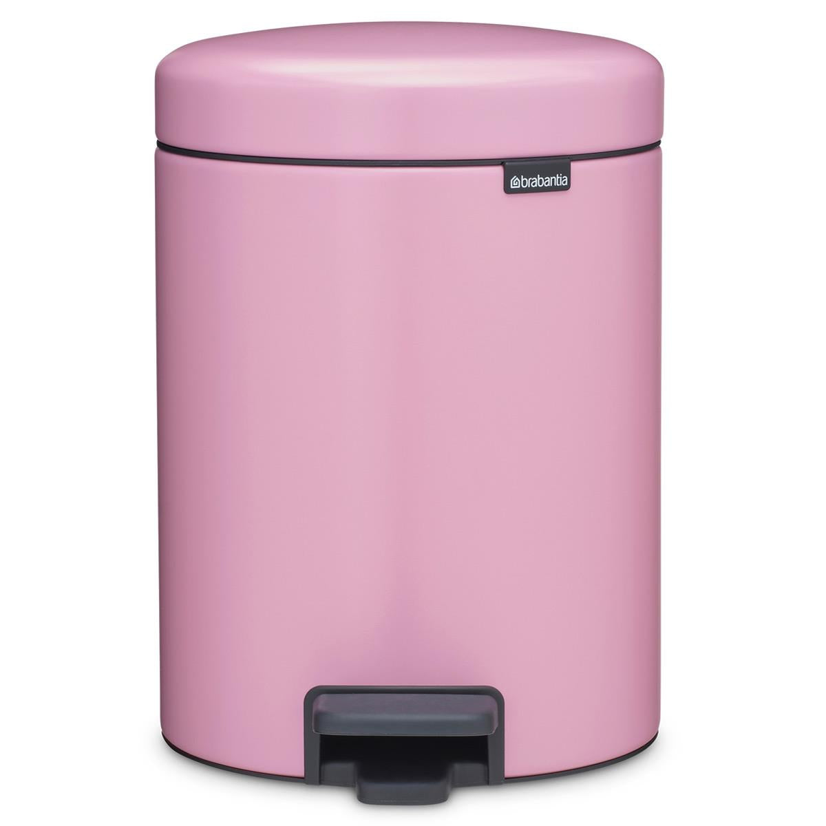 Lilac Pink Brabantia newIcon Pedal Bin 5 Litre Plastic Bucket