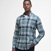 Vintage Teal Barbour Mens Kidd Tailored Shirt Front