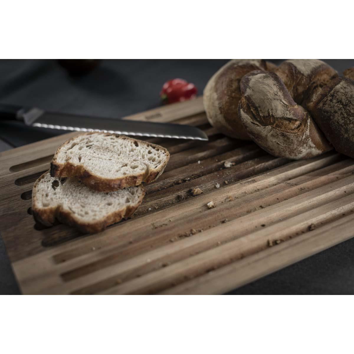 Kuhn Rikon Culinary Forged Acacia Bread Cutting Board LS3