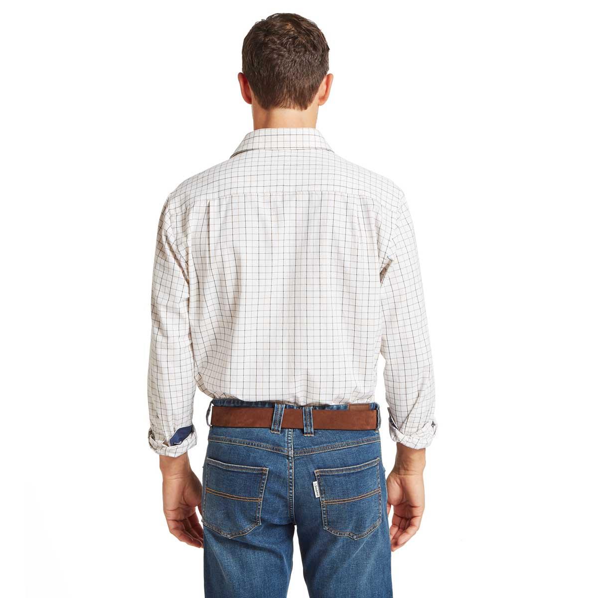 Blueberry Schoffel Mens Burnham Tattersall Shirt Back