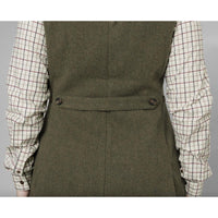 Moss Green Seeland Womens Hillside Harriet Waistcoat On Model Rear Detail