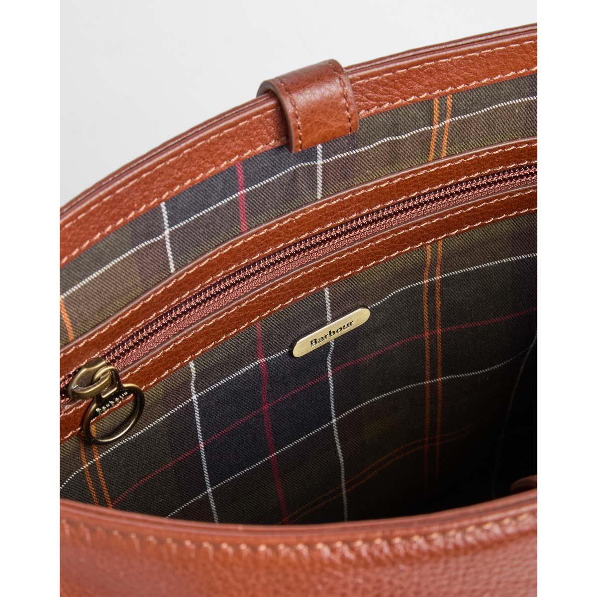 Barbour Womens Cedar Large Leather Bucket Bag