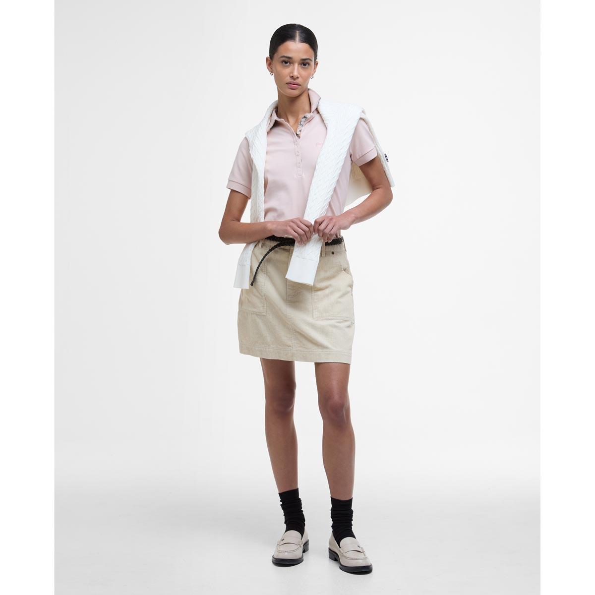 Primrose Pink Barbour Womens Portsdown Top On Model