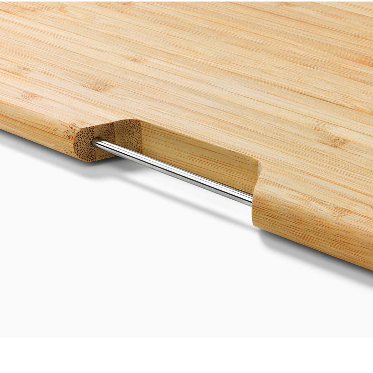 Joseph Joseph Folio Steel Bamboo 3-Piece Chopping Board Set Handle