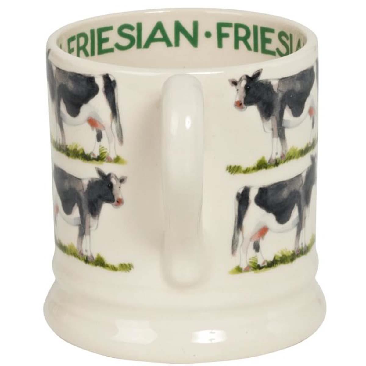 Emma Bridgewater Farmyard Animals Friesian Cow Half Pint Mug Handle
