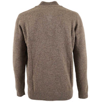 Albert and Maurice Netherton Zip Neck Lambswool Jumper Taupe