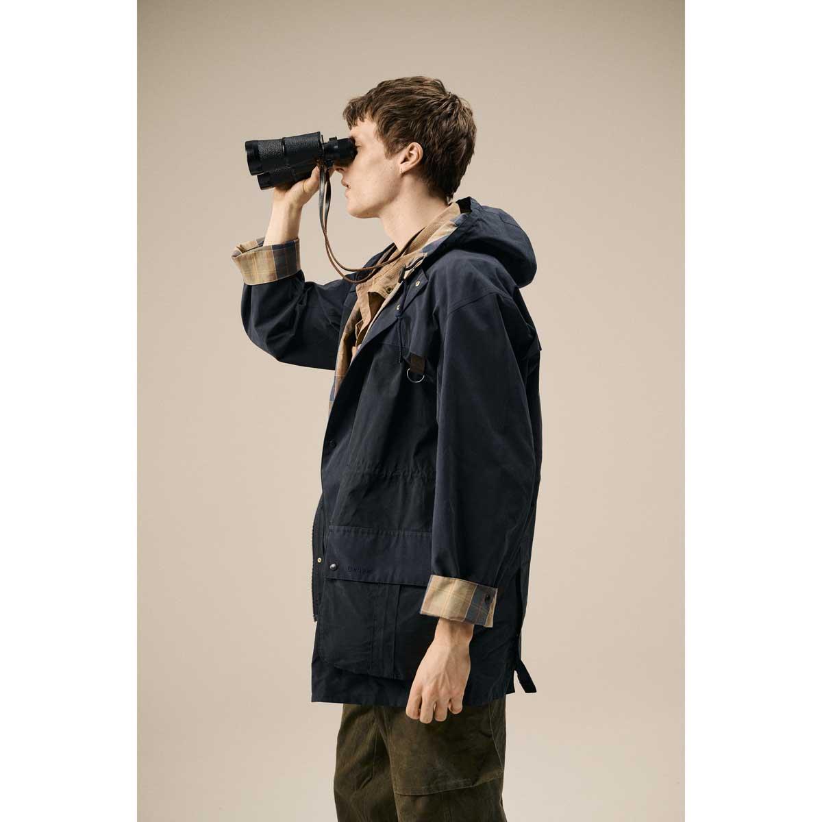 Navy Barbour Mens Icons Durham Casual Jacket lifestyle7