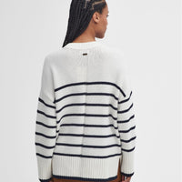 Ecru Barbour Womens Belmore Knitted Jumper Back