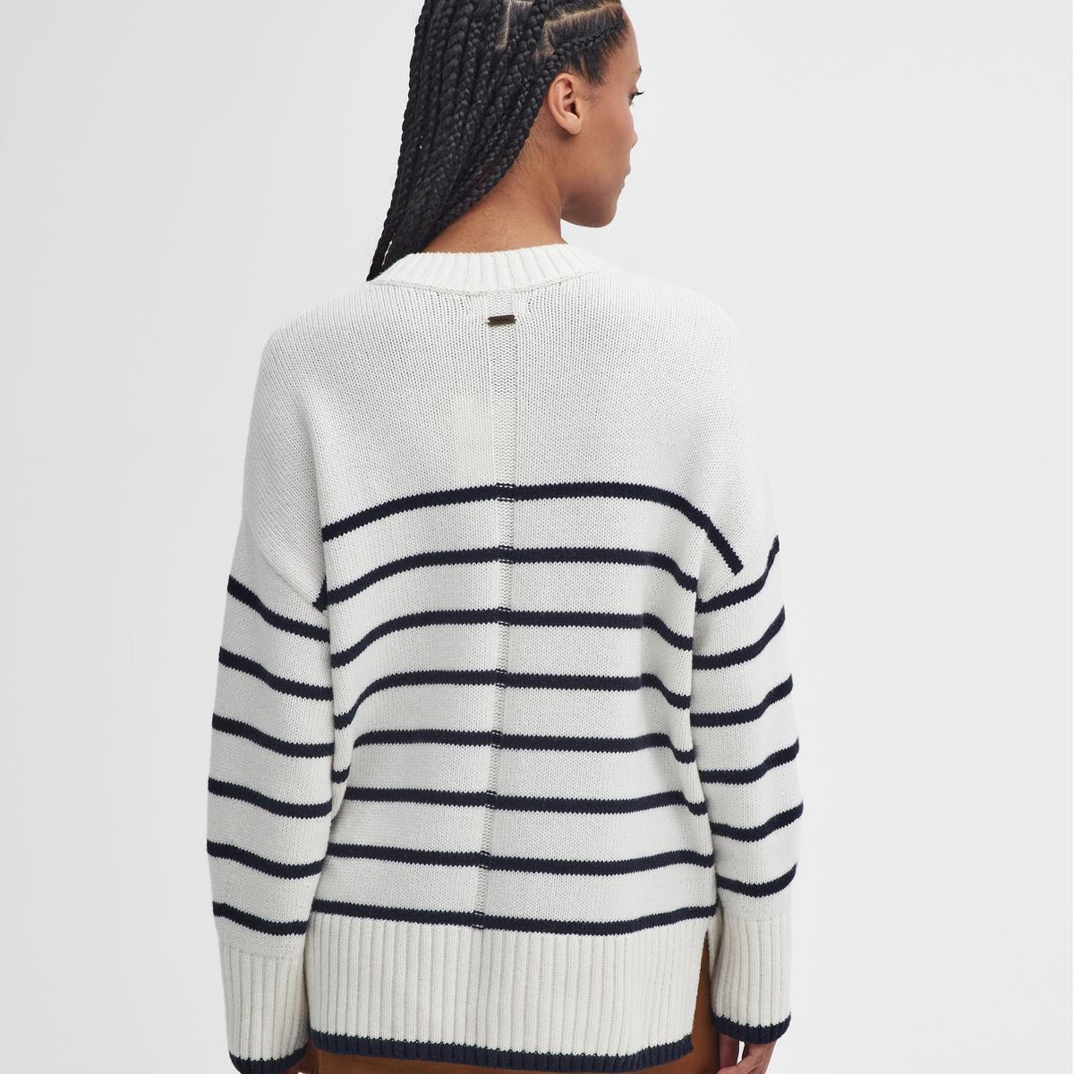 Ecru Barbour Womens Belmore Knitted Jumper Back