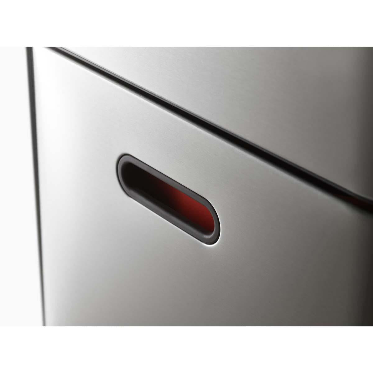 Stainless Steel Joseph Joseph Totem Max 60L Waste & Recycling Bin handle